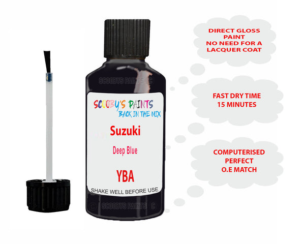 FOR Suzuki Deep Blue Touch Up Paint Code YBA Scratch Repair Kit – Auto Car  Paint UK