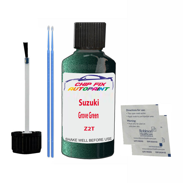 Suzuki Grove Green Touch Up Paint Code Z2T Scratch Repair Kit