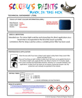 Instructions for use Suzuki Indie Blue Car Paint