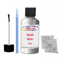 Suzuki Silky Silver Touch Up Paint Code ZCC Scratch Repair Kit