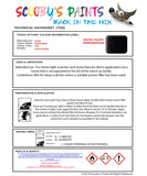 Instructions for use Suzuki Sparkle Black Car Paint