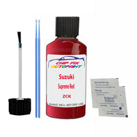 Suzuki Supreme Red Touch Up Paint Code ZCK Scratch Repair Kit