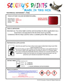 Instructions for use Suzuki Supreme Red Car Paint