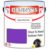 Denny's High Temp Paint For Grilles Colour- System Alloy Purple - Heatproof Rustguard Durable