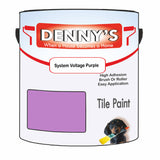 Denny's Tile Paint For Bathroom Tile Colour- System Voltage Purple - Moistureproof Easy-Clean Makeover