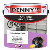 Denny's Floor Paint For Grip Coating Colour- System Voltage Purple - Anti-Slip Hardwearing Safe