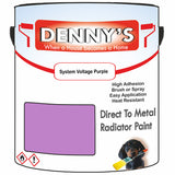 Denny's High Temp Paint For Stoves Colour- System Voltage Purple - Heatproof Soot-Resistant Durable