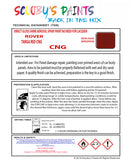 Austin TARGA RED CNG Spray or Brush Paint For Classic Austin Model Metro Restore my Old Austin