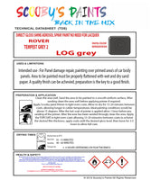Austin TEMPEST GREY Spray or Brush Paint For Classic Austin Model Metro Restore my Old Austin
