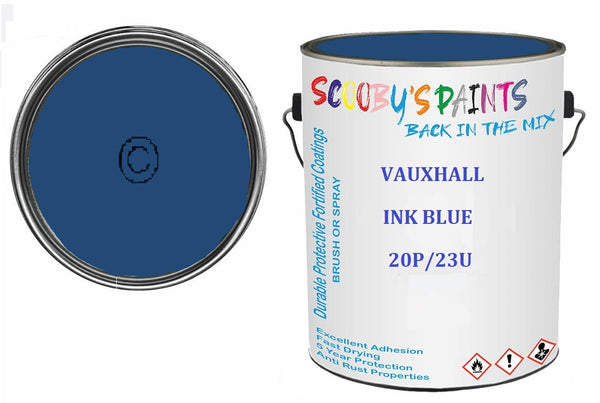 500ml Tin of Hard Enamel Paint for Vauxhall Movano Tintenblau/Ink Blue Code 20P/23U