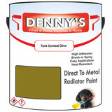 Denny's High Temp Paint For Stoves Colour- Tank Combat Olive - Heatproof Soot-Resistant Durable