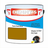 Denny's Plastic Paint For Doors Colour- Tank Field Olive - Scuffproof Wipeable Durable