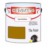 Denny's Tile Paint For Bathroom Tile Colour- Tank Field Olive - Moistureproof Easy-Clean Makeover