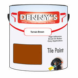Denny's Tile Paint For Commercial Areas Colour- Terrain Brown - High-Traffic Durable Easy-Clean