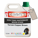Denny's Stain Paint For Sheds Colour- Terrain Copper Brown - Weatherproof Uv-Safe Nourish