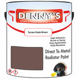 Denny's High Temp Paint For Grilles Colour- Terrain Oxide Brown - Heatproof Rustguard Durable