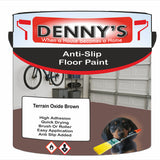 Denny's Floor Paint For Grip Coating Colour- Terrain Oxide Brown - Anti-Slip Hardwearing Safe