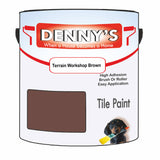 Denny's Tile Paint For Bathroom Tile Colour- Terrain Workshop Brown - Moistureproof Easy-Clean Makeover