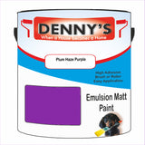 Denny's Emulsion Paint For Walls Colour- Plum Haze Purple - Matte Wipe-Clean Durable Coverage