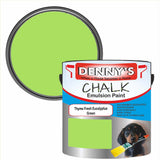 Denny's Chalk Paint For Walls Colour- Thyme Fresh Eucalyptus Green - Matte Wipe-Clean Coverage