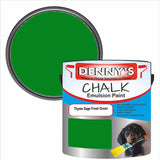 Denny's Chalk Paint For Walls Colour- Thyme Sage Fresh Green - Matte Wipe-Clean Coverage