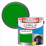 Denny's Chalk Paint For Walls Colour- Thyme Wreath Dew Green - Matte Wipe-Clean Coverage
