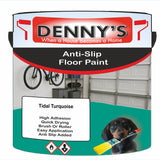 Denny's Floor Paint For Grip Coating Colour- Tidal Turquoise - Anti-Slip Hardwearing Safe