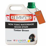 Denny's Stain Paint For Decking Colour- Timber Brown - Anti-Slip Weatherproof Nourish