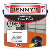 Denny's Floor Paint For Grip Coating Colour- Timber Brown - Anti-Slip Hardwearing Safe
