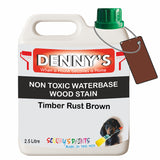 Denny's Stain Paint For Decking Colour- Timber Rust Brown - Anti-Slip Weatherproof Nourish