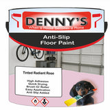 Denny's Floor Paint For Grip Coating Colour- Tinted Radiant Rose - Anti-Slip Hardwearing Safe