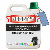 Denny's Stain Paint For Sheds Colour- Titanium Aero Blue - Weatherproof Uv-Safe Nourish