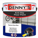 Denny's Floor Paint For Grip Coating Colour- Titanium Dyno Blue - Anti-Slip Hardwearing Safe