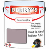 Denny's High Temp Paint For Pipes Colour- Titanium Forged Grey - Heatproof Corrosionguard Durable
