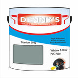 Denny's Plastic Paint For Doors Colour- Titanium Grey - Scuffproof Wipeable Durable