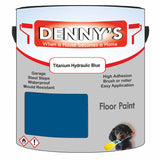 Denny's Floor Paint For Commercial Areas Colour- Titanium Hydraulic Blue - High-Traffic Anti-Slip Hardwearing