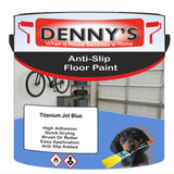 Denny's Floor Paint For Grip Coating Colour- Titanium Jet Blue - Anti-Slip Hardwearing Safe