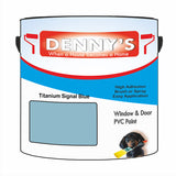 Denny's Plastic Paint For Windows Colour- Titanium Signal Blue - Weatherproof Fade-Safe Upvc
