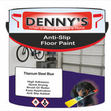 Denny's Floor Paint For Grip Coating Colour- Titanium Steel Blue - Anti-Slip Hardwearing Safe