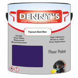Denny's Floor Paint For Sheds Colour- Titanium Steel Blue - Durable Anti-Slip Weatherproof