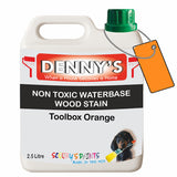 Denny's Stain Paint For Decking Colour- Toolbox Orange - Anti-Slip Weatherproof Nourish