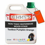 Denny's Stain Paint For Decking Colour- Toolbox Pumpkin Orange - Anti-Slip Weatherproof Nourish