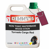 Denny's Stain Paint For Sheds Colour- Tornado Cargo Red - Weatherproof Uv-Safe Nourish