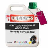 Denny's Stain Paint For Sheds Colour- Tornado Furnace Red - Weatherproof Uv-Safe Nourish