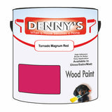 Denny's Wood Paint For Dressers Colour- Tornado Magnum Red - Scratchproof Easy-Clean Refresh
