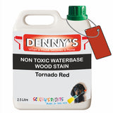 Denny's Stain Paint For Decking Colour- Tornado Red - Anti-Slip Weatherproof Nourish