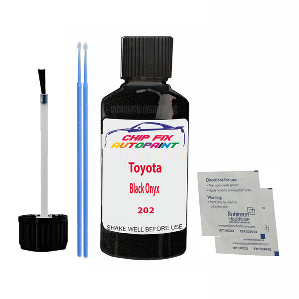 Toyota Black Onyx Touch Up Paint Code 202 Scratch Repair Kit