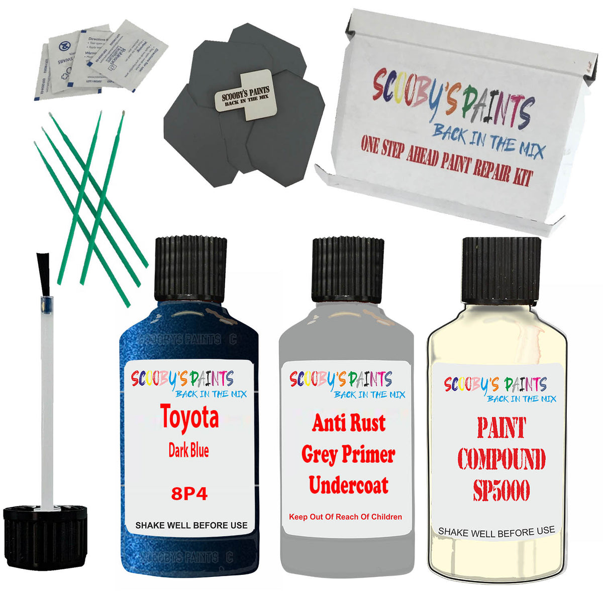 FOR Toyota Dark Blue Touch Up Paint Code 8P4 Scratch Repair Kit – Auto ...