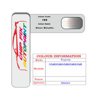 Paint Code Loacation Toyota Silver Metallic