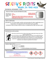 Instructions for use Toyota Tyrol Silver Car Paint